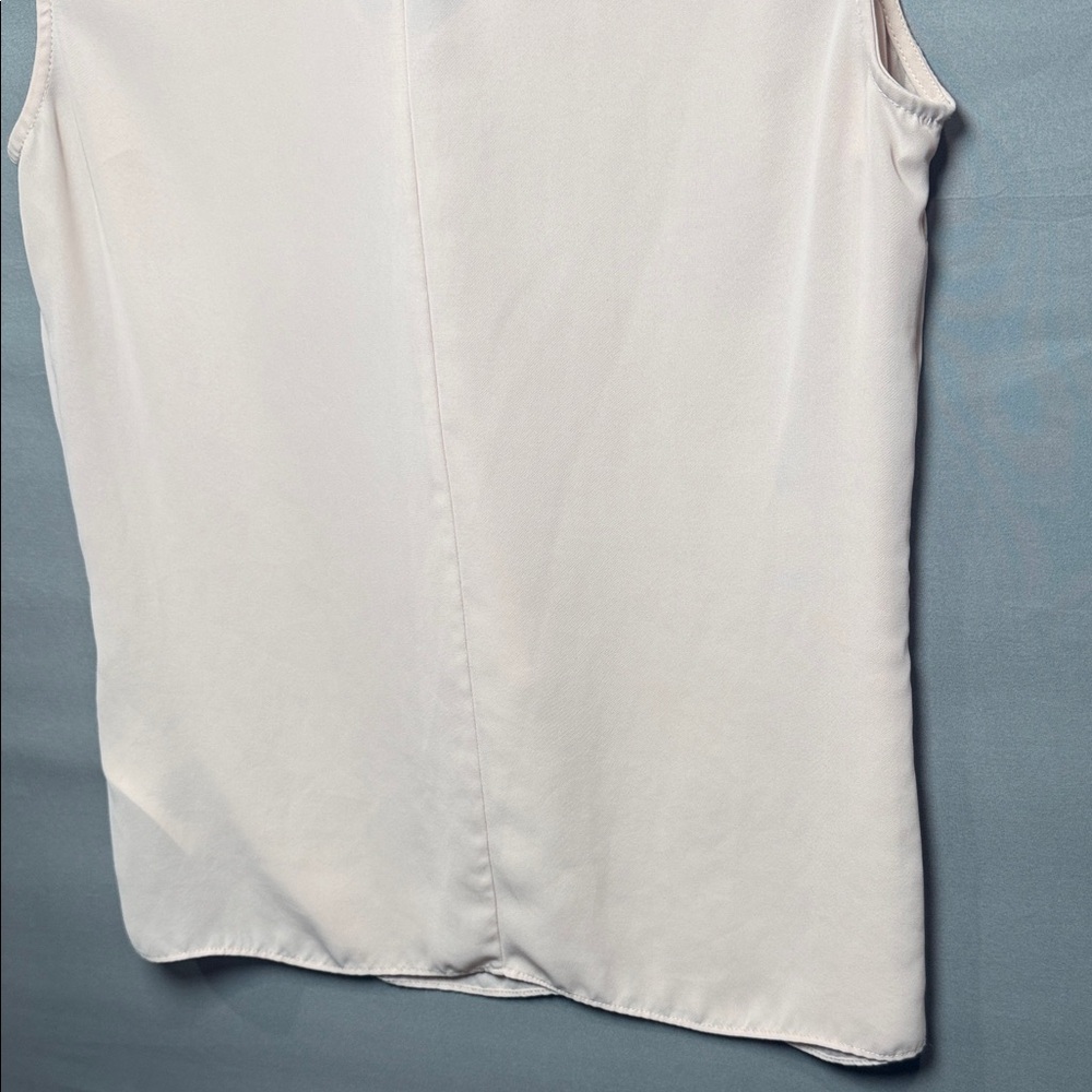 Laundry by Shelli‎ Segal Blush Tie-Neck Sleeveless Blouse XS, Chic Workwear Top - Picture 8 of 8